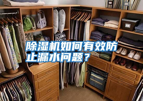 除濕機如何有效防止漏水問題?