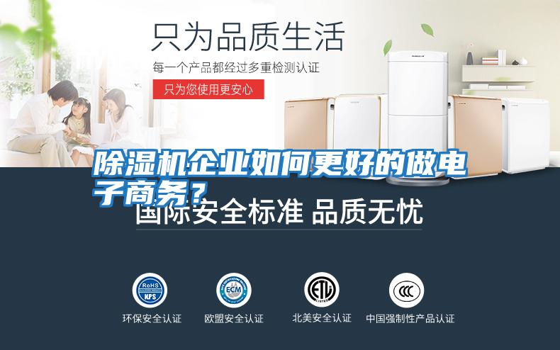 除濕機(jī)企業(yè)如何更好的做電子商務(wù)?