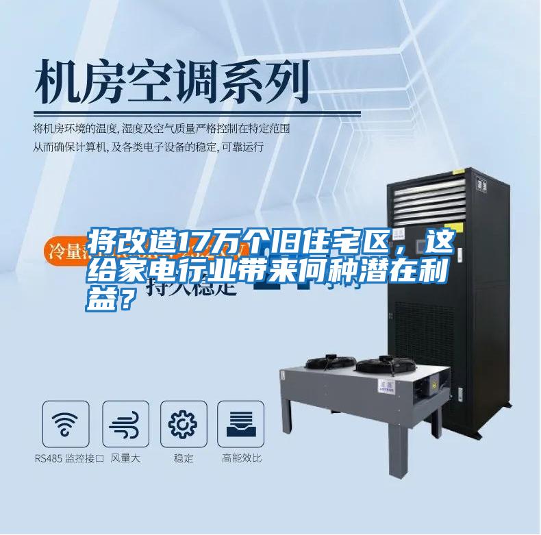 將改造17萬個舊住宅區,這給家電行業帶來何種潛在利益?