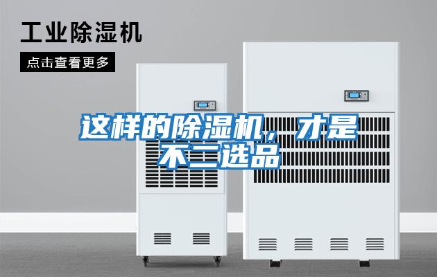 這樣的除濕機，才是不二選品