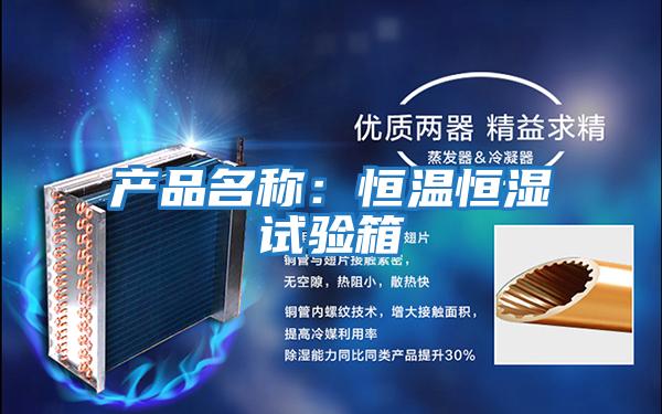產品名稱:恒溫恒濕試驗箱