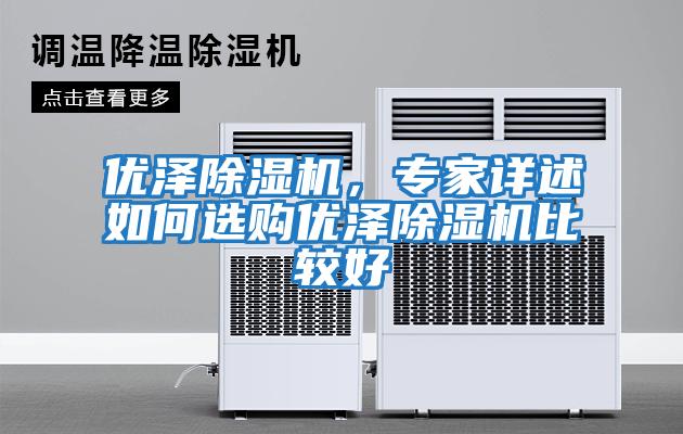 優澤除濕機，專家詳述如何選購優澤除濕機比較好