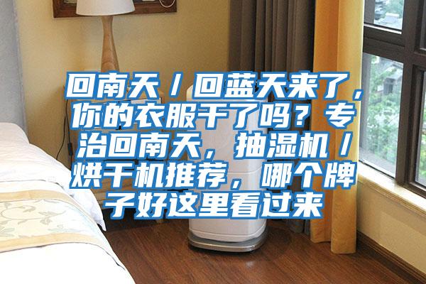 回南天／回藍天來了，你的衣服干了嗎？專治回南天，抽濕機／烘干機推薦，哪個牌子好這里看過來