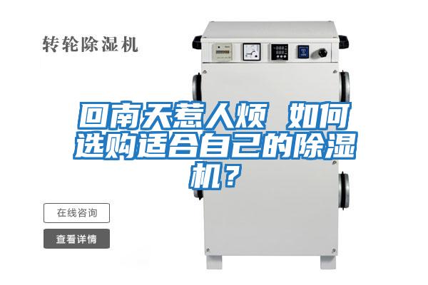 回南天惹人煩 如何選購適合自己的除濕機？